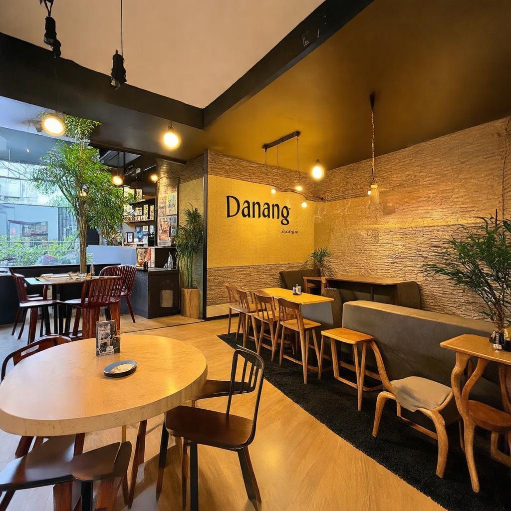 Nội thất ấm cúng và đậm chất địa phương tại Danang Souvenirs & Café, góc chụp ảnh lý tưởng.